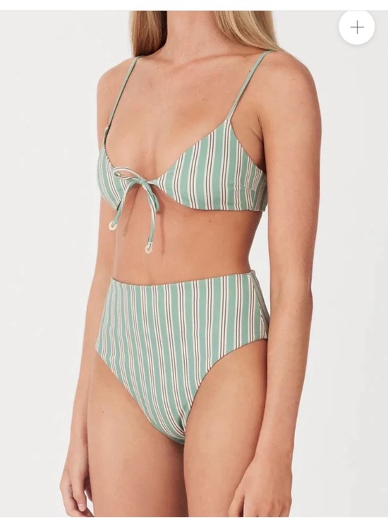 Zulu & Zephyr Other - NWT SOLD OUT Zulu & Zephyr Myrtle Pinstripe Tie Bikini Set | Size M